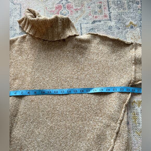 Michael Kors Oatmeal Heather Turtleneck Cotton Wool Blend Sweater Size XL - Picture 9 of 10